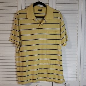 Cherokee Yellow and Black Striped Polo Shirt